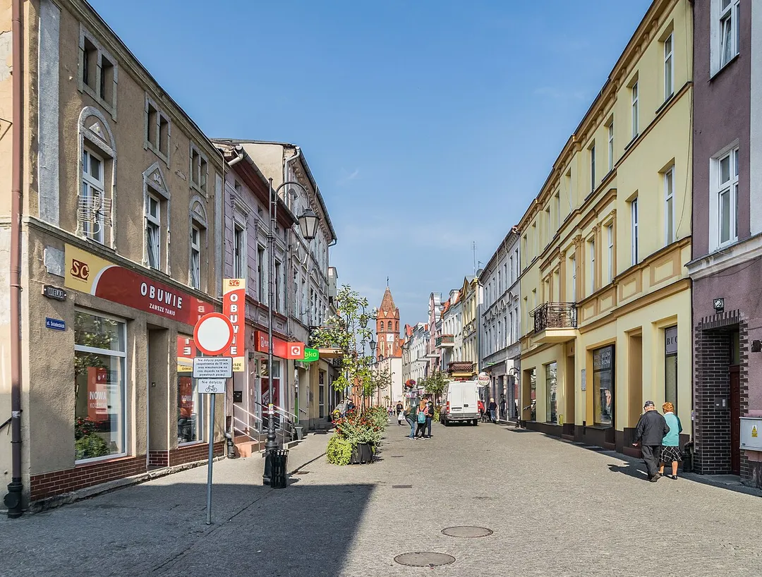 Śniadeckich Street in Żnin, Kuyavian-Pomeranian Voivodeship, Poland