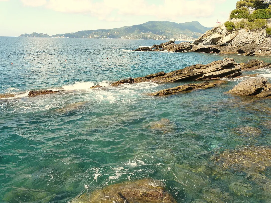 Scogliera di Zoagli, Liguria, Italia
