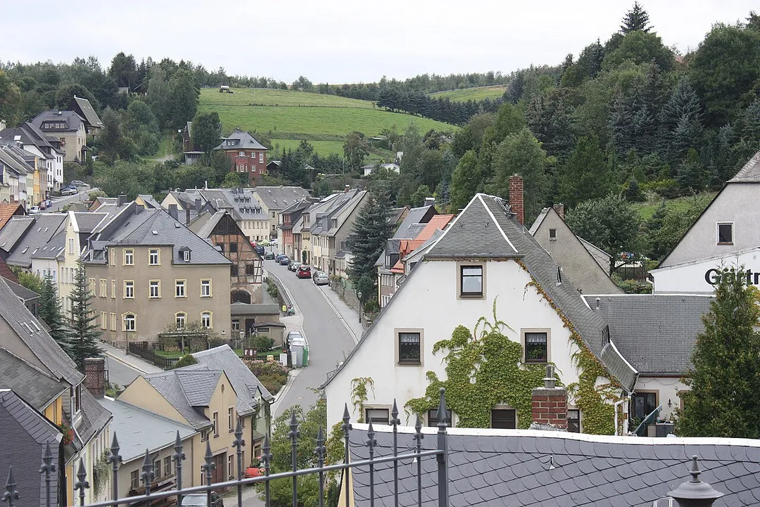 Zschopau, view to the Wiesenstraße