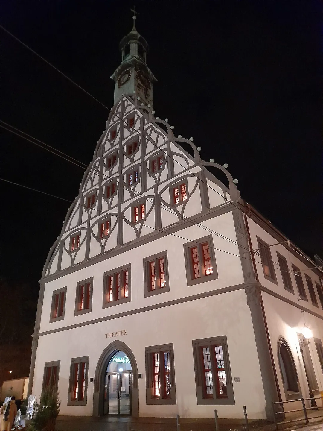 Gewandhaus Zwickau in der Nacht