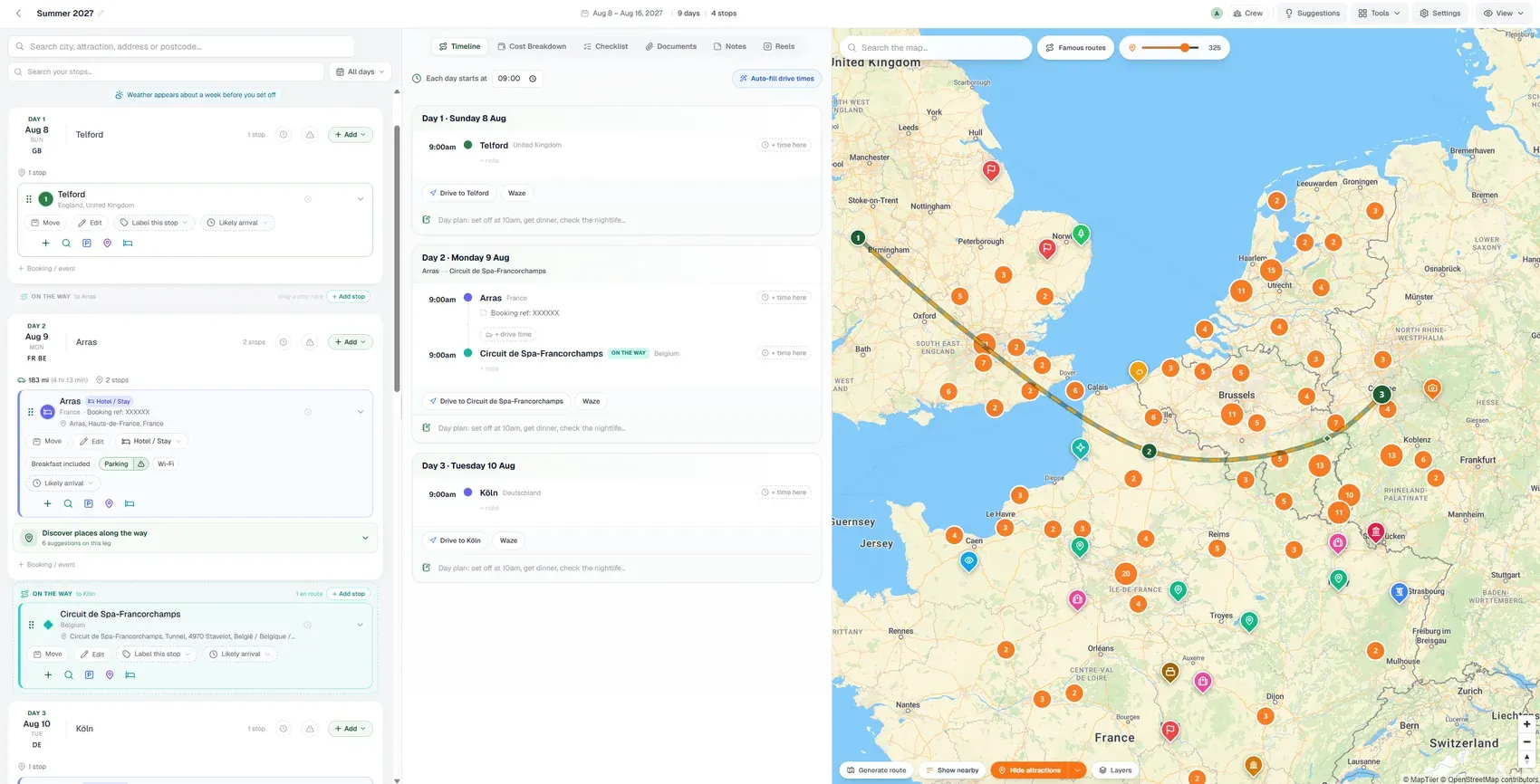 Build Your Road Trip Itinerary — Plan Your Road Trips screenshot